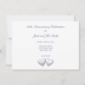 25-jarig jubileum Zilveren Hartjes Kaart (Achterkant)