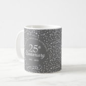 25-jarig jubileum Zilveren Hartjes Koffiemok (Voorkant links)