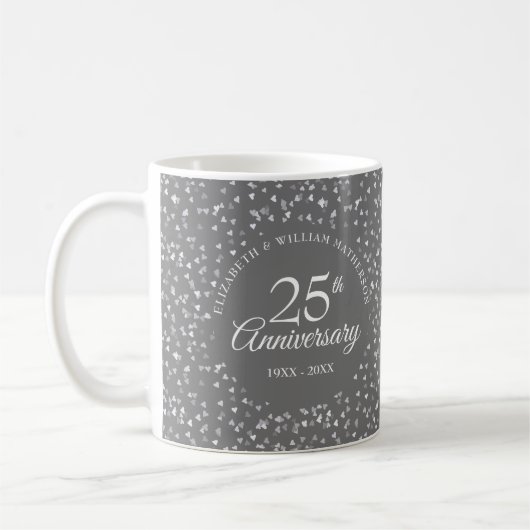 25-jarig jubileum Zilveren Hartjes Koffiemok (Links)