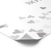 25-jarig jubileum Zilveren Love Hearts Welkom Bord Poster (Hoek)