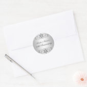 25-jarig jubileum Zilveren Witte Diamanten Sticker (Envelop)