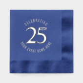 25-jarig jubileumfeest folie servetten (Voorkant)
