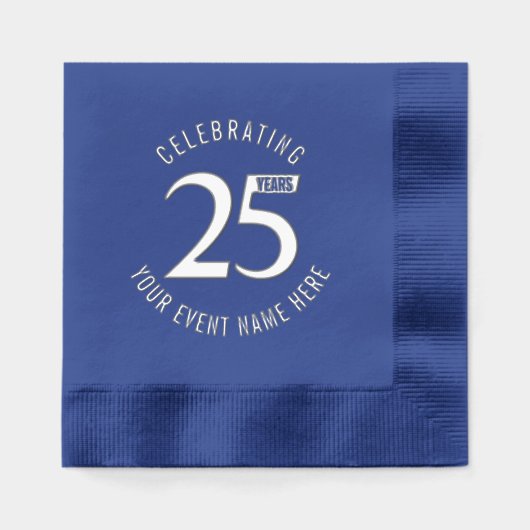 25-jarig jubileumfeest folie servetten (Voorkant)