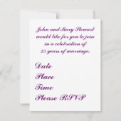 25-jarig jubileumfeest kaart (Achterkant)