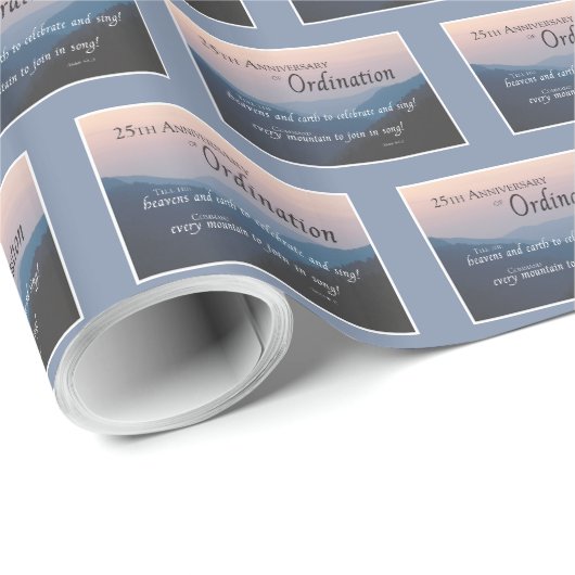 25-jarig Priesterjubileum Gefeliciteerd Cadeaupapier (Rol Hoek)