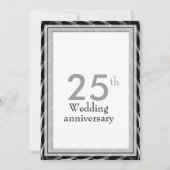 25-jarige jubileumuitnodigingen - Zilver Kaart (Voorkant)