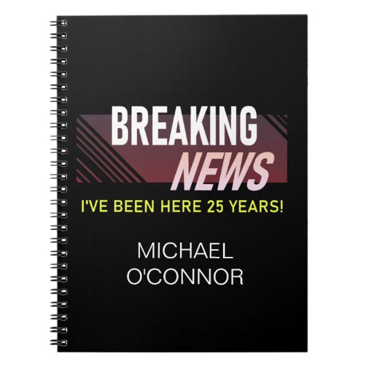 25-jarige waardering Jubileum werknemer Notitieboek (Voorkant)