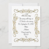 25 Jubileum uitnodiging witte rozen zilversatin (Achterkant)