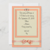 25 Jubileum, voor perzik en crème Kaart (Achterkant)