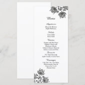 25 Kaarten in het menu White en Black Floral (Voorkant / Achterkant)