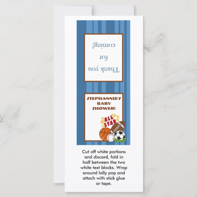 25 Lollipop Topper All Star Blue (Voorkant)