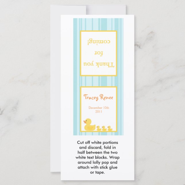 25 Lollipop Topper Rubber Ducky Bubbles (Voorkant)