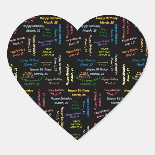 25 maart, 25 september Sticker (Voorkant)