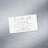 25 Magnetische Save the Dates KOOPJE! Klassiek Wit Magnetisch Visitekaartje (Voorbeeld)