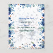 25 marineblauwe Quinceanera-jurk bloemrozen Flyer (Achterkant)