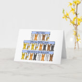 25 mei 25 Cartoon Katten Kaart (Gele Bloem)