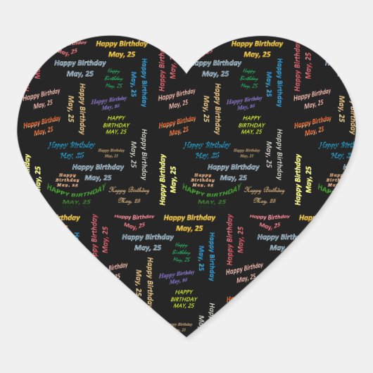 25 mei, 25-jarige Sticker (Voorkant)