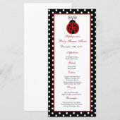 25-menkkaarten, rode ladybug menu (Voorkant / Achterkant)