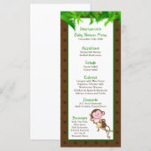 25 Menu Cards Monkey Swing Oerwoud Safari Zoo Anim (Voorkant / Achterkant)