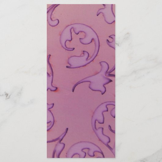 25 Menu Kaarten Amethist Jewel Embossed Paper Flor (Achterkant)