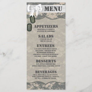 25 Menu Kaarten ARMY ACU Uniform Camo Camouflage D