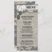 25 Menu Kaarten ARMY ACU Uniform Camo Camouflage D (Voorkant / Achterkant)