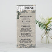 25 Menu Kaarten ARMY ACU Uniform Camo Camouflage D (Staand voorkant)