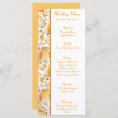 25 Menu Kaarten Assorted Seashells Sinaasappel (Voorkant / Achterkant)