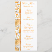 25 Menu Kaarten Assorted Seashells Sinaasappel (Voorkant)