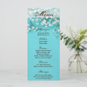25 Menu Kaarten Babys Breath Spring Bloem Bruiloft (Staand voorkant)
