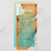 25 Menu Kaarten Blauw Ombre Zonsondergang Vervagen (Voorkant / Achterkant)