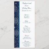 25 Menu Kaarten Blauwe Sterren en Sneeuwvlokken (Voorkant)