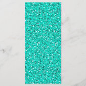 25 Menu Kaarten Blauwgroen Glitter Chevron Zig Zag (Achterkant)