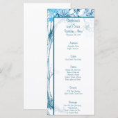 25 Menu Kaarten Blue Tree / Sneeuwvlokken (Voorkant / Achterkant)