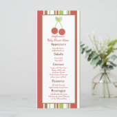 25 Menu Kaarten Boerderij Barn Animals Cherry (Staand voorkant)