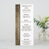 25 Menu Kaarten Bruin Damask (Staand voorkant)