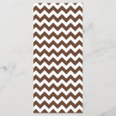 25 Menu Kaarten Bruin Sinaasappel Chevron Naam Foc (Achterkant)