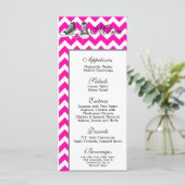 25 Menu Kaarten Chevron Stripe Zig Zag Print Fabri (Staand voorkant)