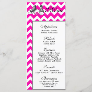 25 Menu Kaarten Chevron Stripe Zig Zag Print Fabri