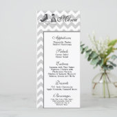 25 Menu Kaarten Chevron Stripe Zig Zag Print Fabri (Staand voorkant)
