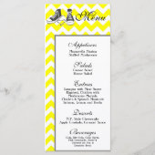 25 Menu Kaarten Chevron Stripe Zig Zag Print Fabri (Voorkant)