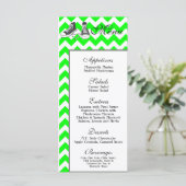 25 Menu Kaarten Chevron Stripe Zig Zag Print Fabri (Staand voorkant)