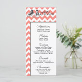25 Menu Kaarten Chevron Stripe Zig Zag Print Fabri (Staand voorkant)
