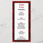 25 Menu Kaarten Crimson Rood  Verfraaiing Rub (Voorkant)