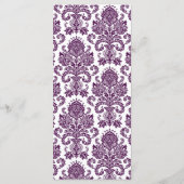 25 Menu Kaarten Damask Lace Print Pattern Fabric (Achterkant)