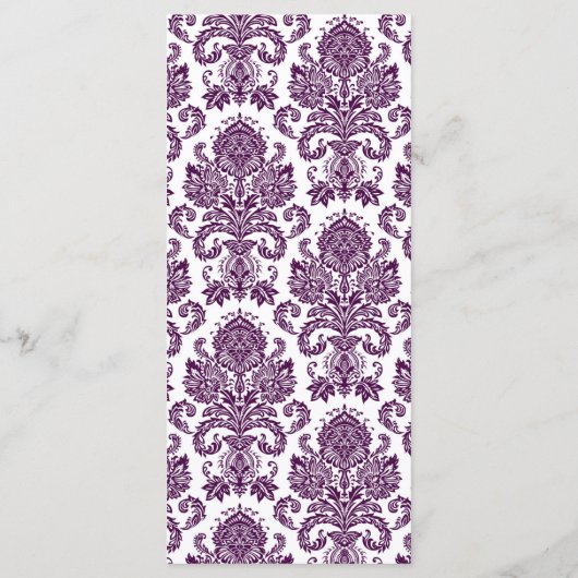 25 Menu Kaarten Damask Lace Print Pattern Fabric (Achterkant)