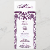 25 Menu Kaarten Damask Lace Print Pattern Fabric (Voorkant)