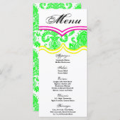 25 Menu Kaarten Damask Lace Print Pattern Fabric (Voorkant / Achterkant)