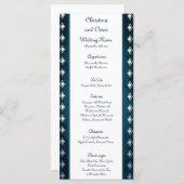 25 Menu Kaarten Deep Moroccan Blue (Voorkant / Achterkant)