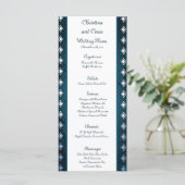 25 Menu Kaarten Deep Moroccan Blue (Staand voorkant)